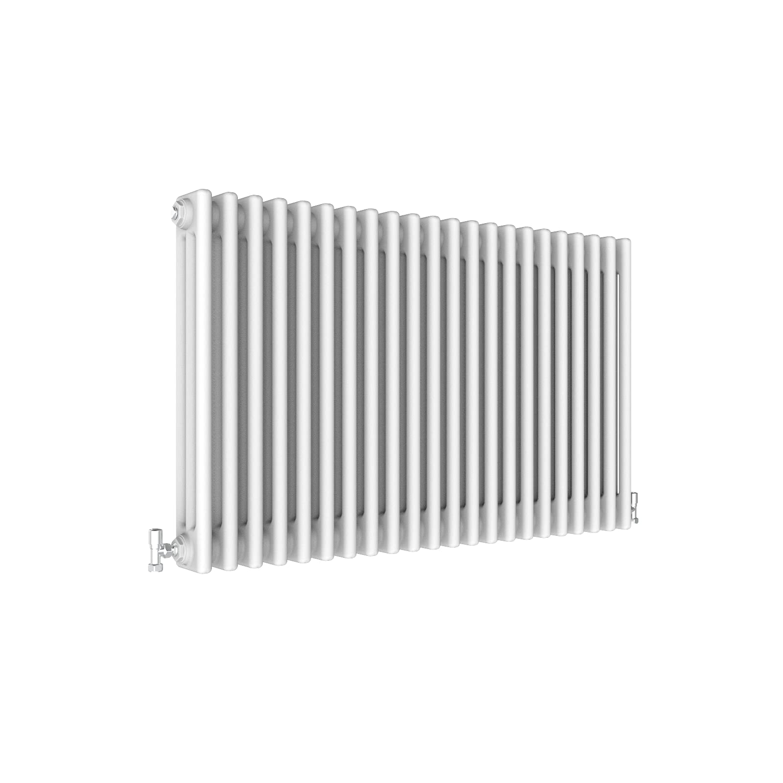 Traditional 3 Column Central Heating Radiator Horizontal Rads Cast Iron Style White 600x1010mm