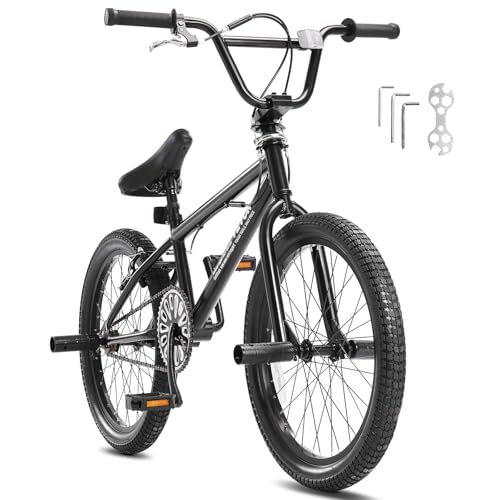VEVOR BMX Bike, 20-Inch Wheel Freestyle Bike, Race Bike with 360&deg; Rotor and 4 Pegs, Beginner-Level...