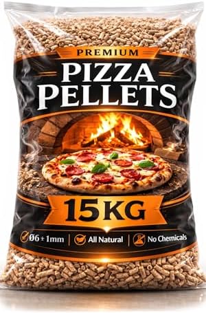 15kg Premium Pizza Wood Pellets – Hardwood Cooking Pellets for Pi...
