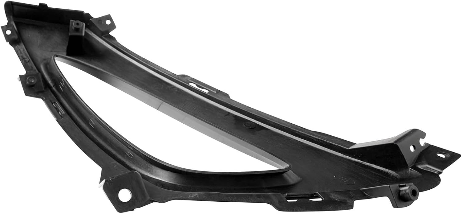 TRQ Front Right Fog Light Bezel Black Passenger Side Compatible with 2012-2013 Kia Optima KI1039110
