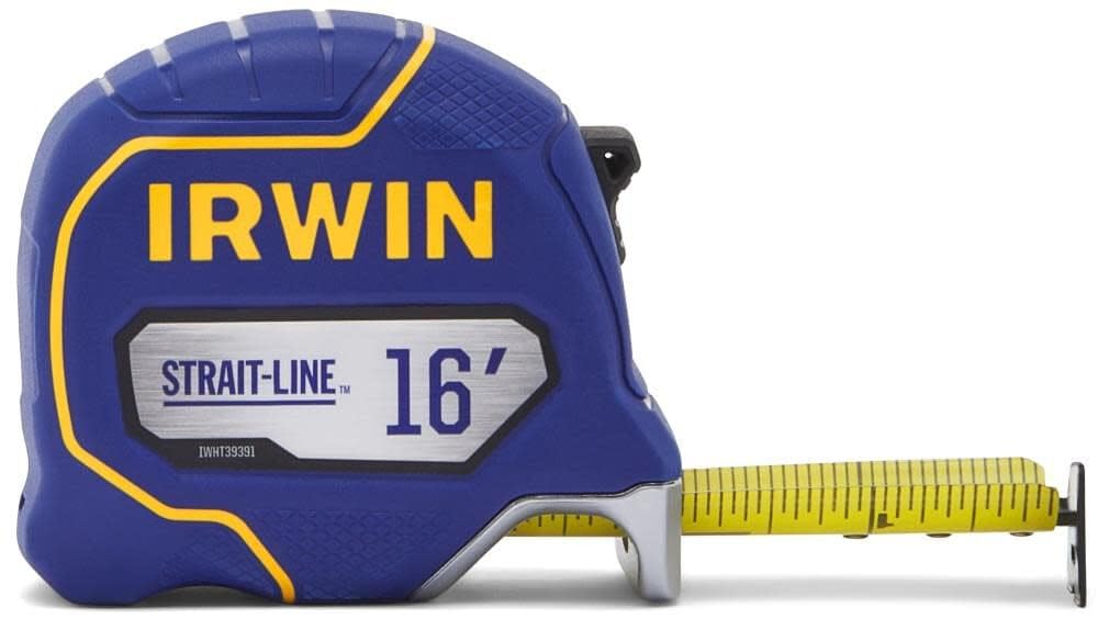 Irwin Tools, IRWIN Strait-Line, IWHT39391S, Cinta métrica, incluye control de retracción, para todas las necesidades de medición, 5 m