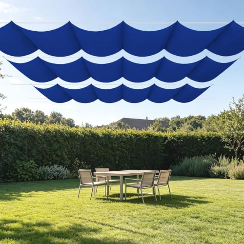 Voile ombrage rétractable vague protégez vos enfants du soleil de jardin avec oeillets