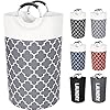Fabspace Large Laundry Basket Laundry Hamper Bag Washing Bin Clothes Bag Collapsible Tall With Handles Waterproof Travel Bathroom College Essentials Storage For College Dorm, Family (Grey) …