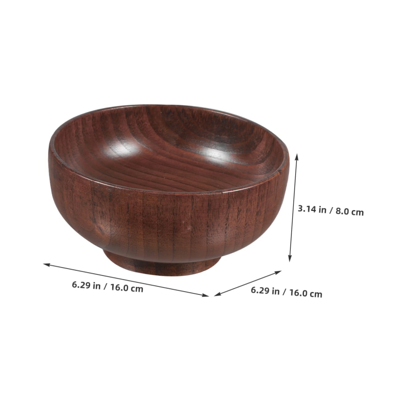 Cabilock 5 Piezas Tazón De Madera Anti-escalés Servicio Tazón De Frutas Bol Servidores De Ensalada Tazones Pequeños Ensaladeras De Madera Cuencos De Frutas Coffee