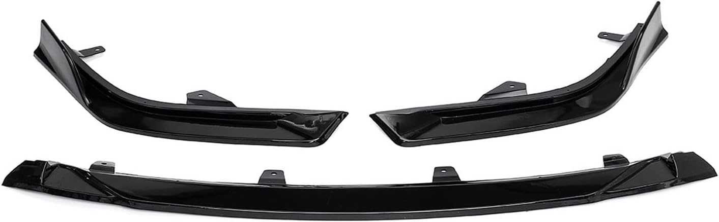 3pcs Car Front Bumper Lip Splitter Body Kit Spoiler Diffuser Compatible Compatible For Lexus ES 350 300h 2018 2019 Trim Bumper Compatible For Lexus(Glossy Black)