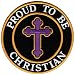 Proud To Be Christian Embroidered Patch Jesus Iron-On Religious Biker Cross