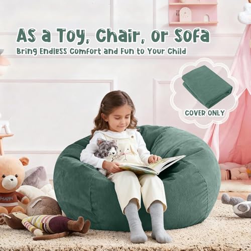 Nobildonna Sitzsackstuhl für Kinder und Erwachsene, nur Bezug (Keine Füllung) für Sofa-Stofftiere, 110 x 89 cm