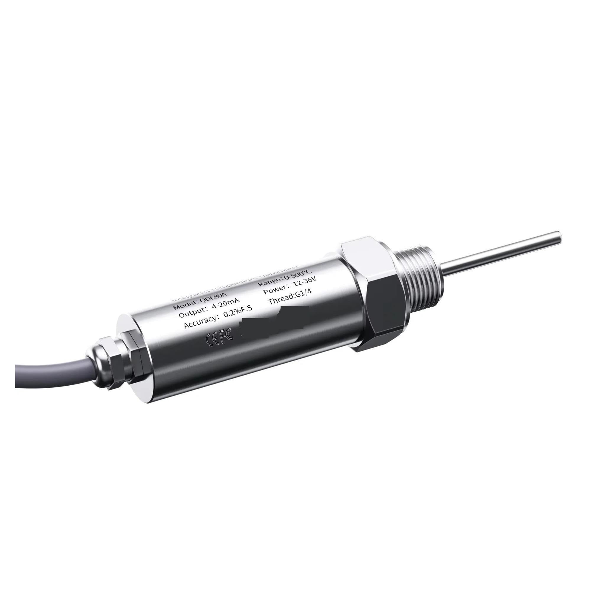 Sensor de Temperatura PT100 M20 * 1,5 PT100-50-100C/0-200C transmisor de Temperatura 4-20mA/0-5V/transmisor de Temperatura RS485(0-300C 4-20mA,50mm)