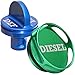 Ronin Factory Combo Pack Magnetic Diesel Fuel Cap + DEF Cap Accessory for Dodge RAM Truck 1500 2500 3500 (2013+) with 6.7 Cummins EcoDiesel (Easy Grip)