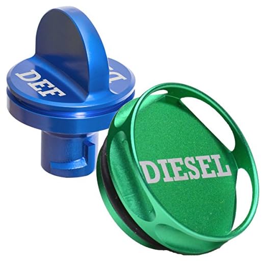 COMBO PACK Magnetic Diesel Fuel Cap + DEF Cap Accessory for Dodge RAM TRUCK 1500 2500 3500 (2013-2018) with 6.7 CUMMINS EcoDiesel (Easy Grip)