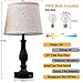 EJIAXIN Table Lamps Set of 2, Bedside Nightstand Lamps with USB Charging Ports, 3 Way Dimmable Touch with Linen Fabric Lampshade, Modern Small Lamp for Bedrooms, Living Room (Bulbs Included)