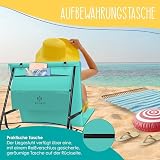 KESSER 2-częściowy zestaw mat plażowych, składanych, z regulowanym oparciem, paskiem do noszenia, wodoodporną torbą i miejscem do przechowywania – składany leżak do opalania na plażę, do ogrodu i na