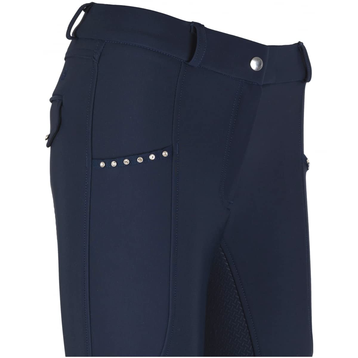 Lazura - Damen Winter Reithose Tatjana – Gr. 34-46 | Vollbesatz aus Silikon – Reiterhose mit 2 seitlichen Handytaschen – Vollbesatzreithose – Reitbekleidung