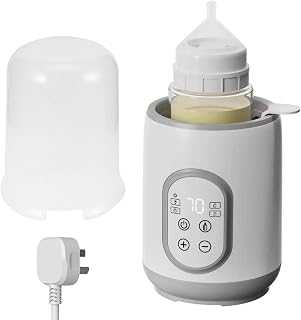 8-in-1 Baby Bottle Warmer with Timer, Automatic Shut-Off and Precise Temperature Control, Safe & Easy-to-Use Fast Milk Warmer for Breastmilk, Formula, All Bottle Types, 24H Thermostat