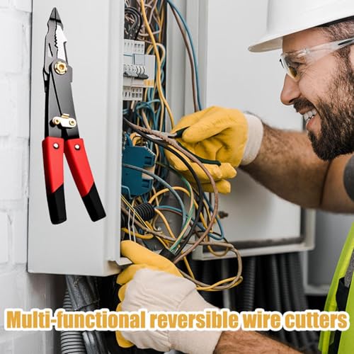 Pinzas de corte y alicates peladores multifunción para enrollar cable 4
