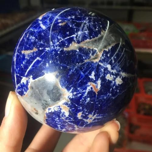 Boule de cristal bluestone 800g : pierre fine naturelle pour décoration d'exception