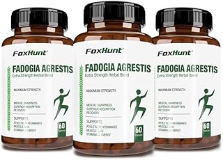 FOX HUNT Fadogia Agrestis 600mg | 1200mg Per Serving - 60 Capsules (Pack of 3)
