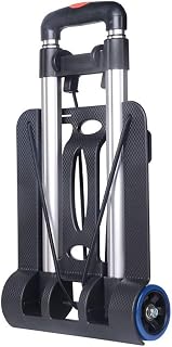 Collapsible Folding Wagon, Multi-Function Shopping Cart Folding Portable Trolley Mini Aluminum Trolley Luggage Cart Small Car Pull Cart Storage Hand Trucks,Without Bag (Without Bag)