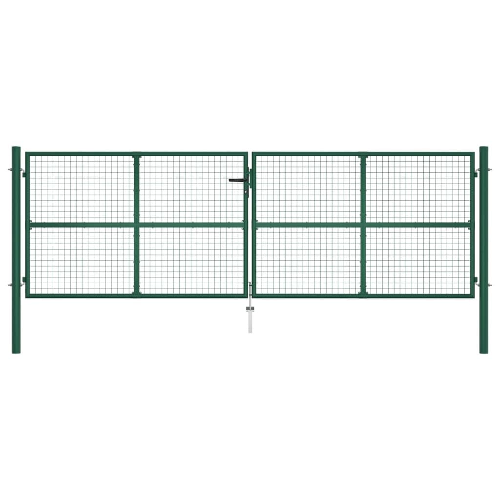Mesh Gartentor Doppelflügeltor Doppeltor Gartentür Zauntor Hoftor Zauntür Gartenpforte Einfahrtstor Tor Stahl,390 x 125 cm