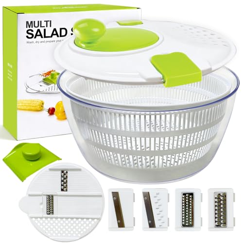 Large Salad Spinner with 4 Blades Slicer