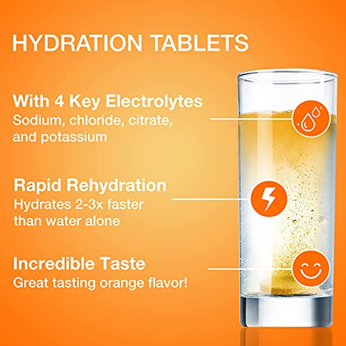 Hydralyte Electrolyte Hydration Tablets With Energy Bundle | Energy Boost Lemon Lime Electrolyte Powder (20) Count | Variety Pack Tablets Orange, Lemonade, & Berry, (60) Count #TOP4