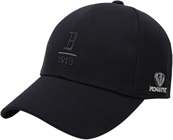 Plain Baseball Cap with B 1913 for Men and Women, Vintage Hat Snapback