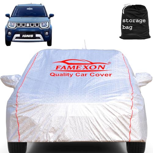 Image of Maruti Ignis Car Cover Waterproof with Free Bag and All Weather for Car Cover,100% Waterproof Outdoor Car Covers Rain Snow UV Dust Protection. Custom Fit