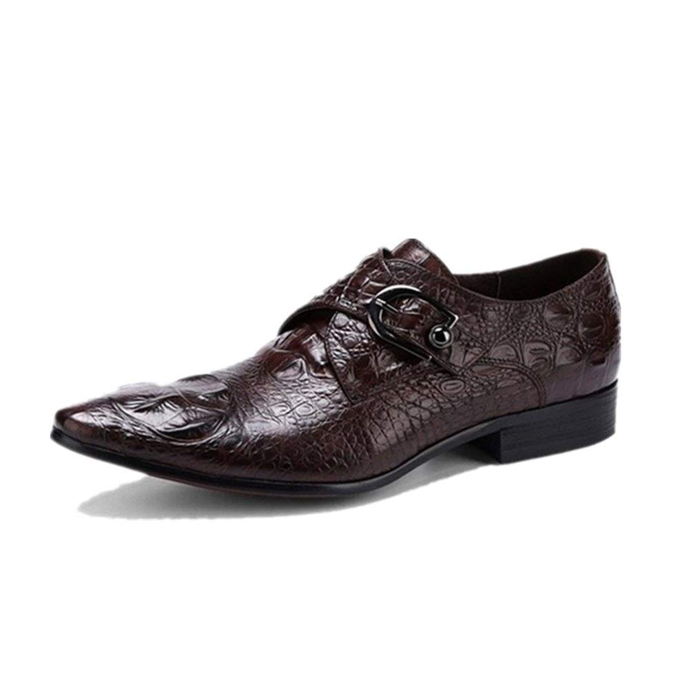 Chaussures en cuir véritable crocodile résolvant le manque d'élégance en soirée