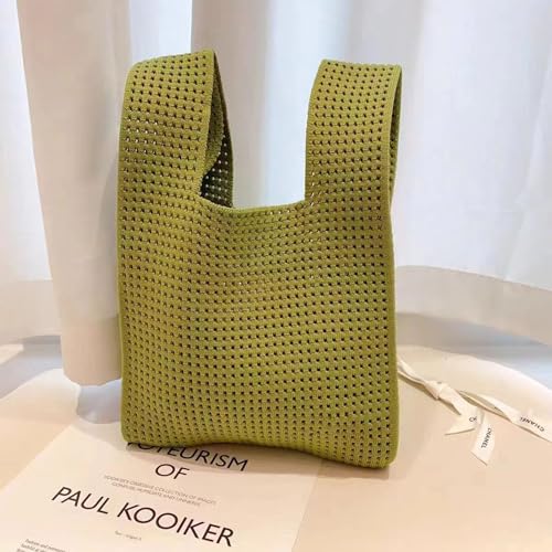 Bolso tejido de muñeca para mujer con nudo miniatura 3