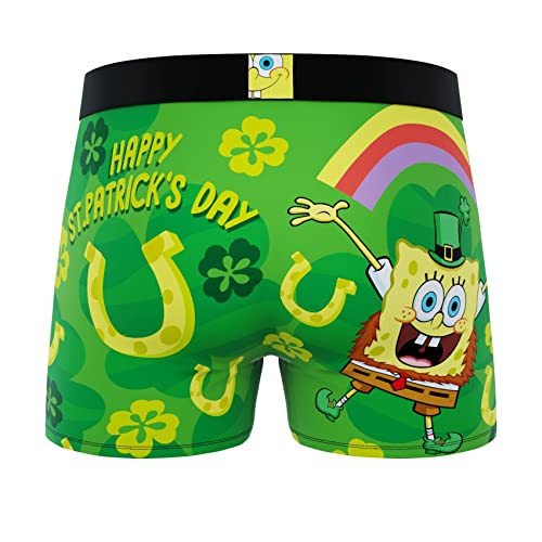 CRAZYBOXER Men's Spongebob Squarepants St Patrick Soft Boxer Briefs (Creative Packaging)4