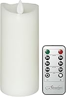Vista 14 de Stonebriar 6 velas LED de cera real marfil 3x3 sin llama con control remoto y temporizador