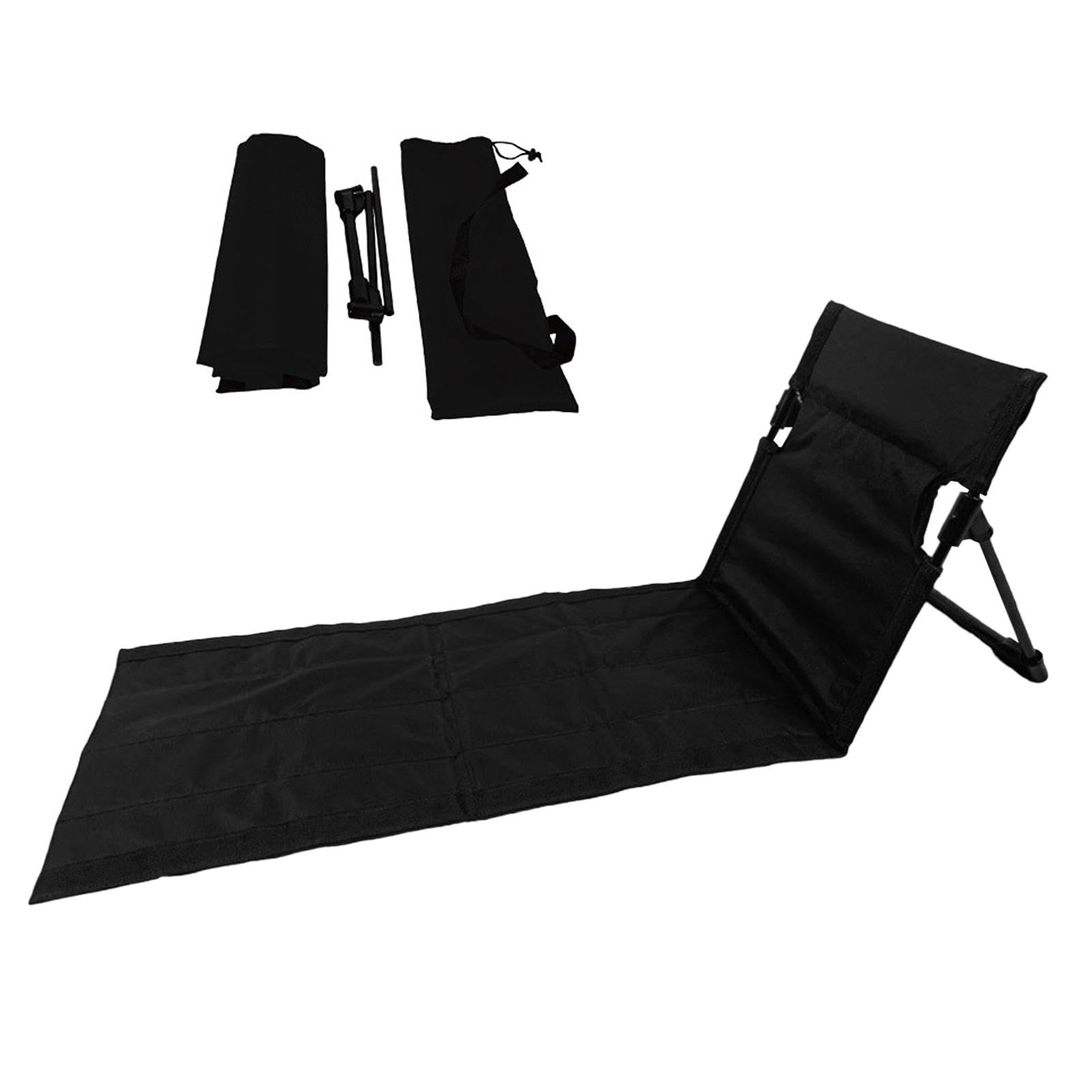 Tappetino da spiaggia regolabile reclinabile per prendere il sole, con supporto per schienale, pieghevole, da giardino, sedia a sdraio, per vacanze, giardino, campeggio, parco e festival