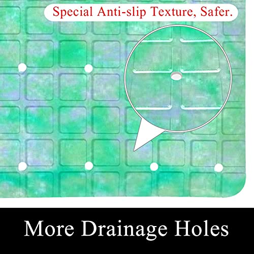 Tapis de baignoire lavable en machine avec trous de drainage anti-glisse - 3
