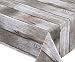 Produktbild BEAUTEX Holz beige Wachstuch Tischdecke glatt abwischbar Garten Tischdecke RUND OVAL ECKIG, Größe wählbar (Eckig 140x200 cm, mit Schrägband)
