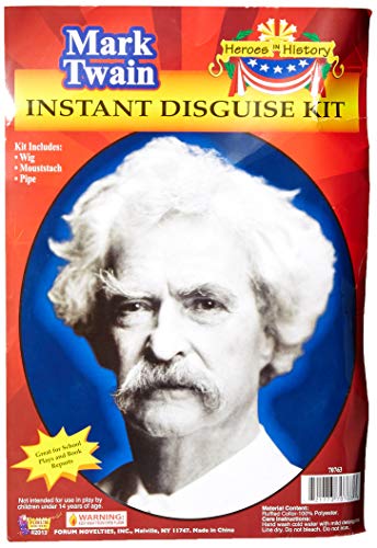 Forum Novelties Men's Heroes In History Instant Disguise Kit Mark Twain, Multi, One Size