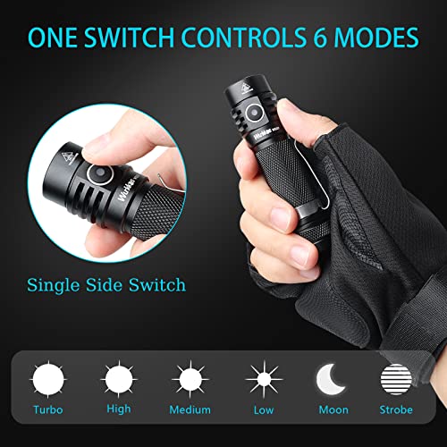 Image of Wurkkos TS22 Flashlight High Lumen Rechargeable - 4800 Lumens Super Bright 70.3 HI LED Flashlight USB C Charging IP68 Waterproof Regulated Output for Dog Walking Ramping Emergency Hiking