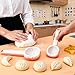 CSHUOJAZ 1 Pack Dumpling Maker Machine and Press 3 Shape Baozi Mold with Non Stick Surface Food Grade Plastic Bun Maker for Homemade Steamed Dumplings Mooncakes Pastries