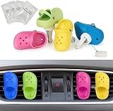 4 Pack Cute Shoe Car Air Freshener Vent Clips with 4PCS Refills Solid Fragrance Replacement Pads Car