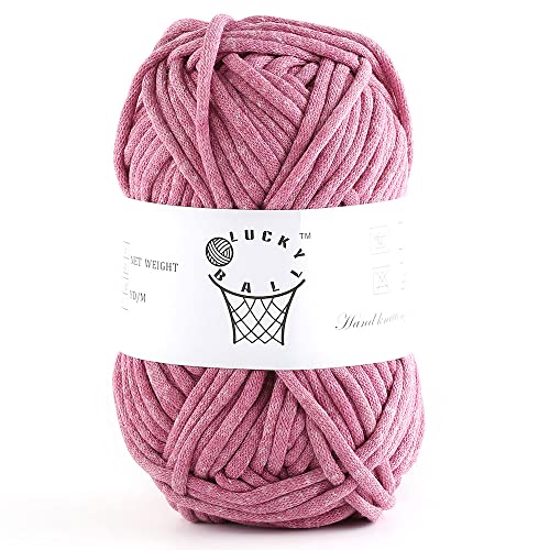 Image of 100g Yarn for Crocheting and Knitting,66yds /60m Cotton Yarn for Beginners,Cotton-Nylon Acrylic Blend Yarn for Beginners Crochet Kit Making(Purple)