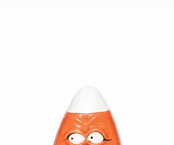 GALLERIE II Smiling Face Candy Corn Halloween Small Figurine Cute Spooky Scary Festive Home Living Room Table Sitter End Table Kitchen Dining Dinner Tabletop Trick or Treat Decor Decoration Orange
