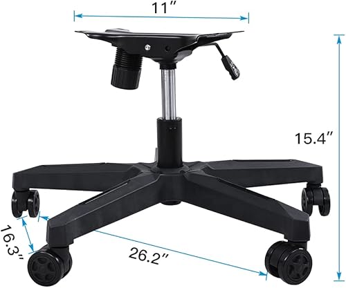Miniatura 2 de Yoogu Silla de oficina resistente de 350 libras, base de repuesto para sillas giratorias de 28 pulgadas, pieza con cilindro de soporte de placa