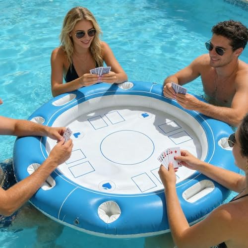 Table de jeu à gonflage rapide pour stabiliser vos verres et jetons sur l'eau