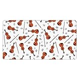 バイオリン柄 音楽柄 マウスパッド 大型 ゲーミング デスクマット 特大 おおきい キーボードパッド ゴム底 エレコム 光学式 マウス対応 滑り止め 耐久性 良い おしゃれ かわいい 防水 サイバーカフェ オフィス最適 適度な表面摩擦 40cm X 75cm B41