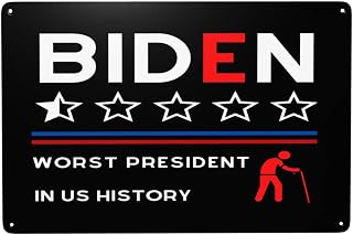 Fuck Joe Biden Worst President Ever Metal Sign 8x12in Decor Home Wall Garage Bar Coffee Shop Classic Vintage York Sign