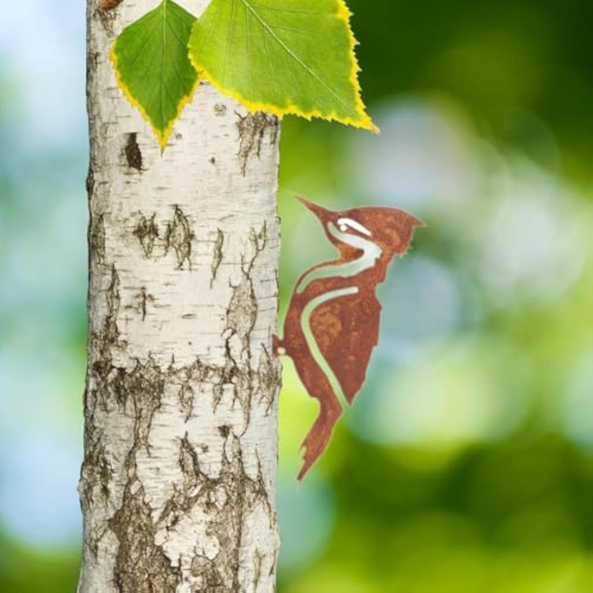 Rusty Metal Bird Silhouette Patio Fence Wall Decor