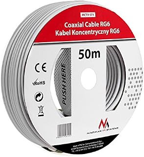 Maclean MCTV-574 SAT Antenna Cable Coaxial Cable RG6 1.0CCS SAT Cable (25M)