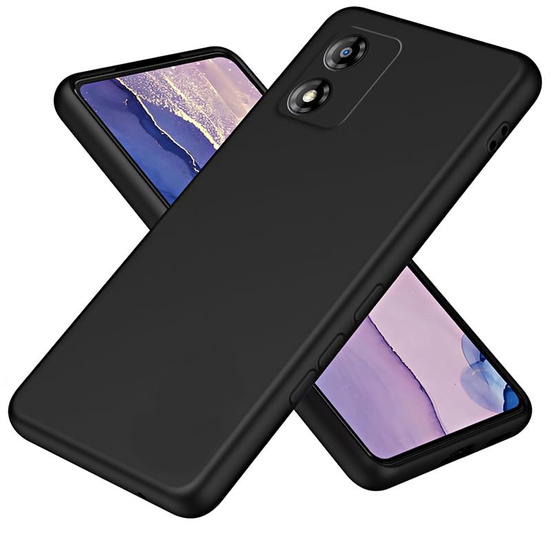 Image of Spazy Case Moto G04s Back Cover | Soft Silicone Slim Back Case Cover for Moto G04s - Black