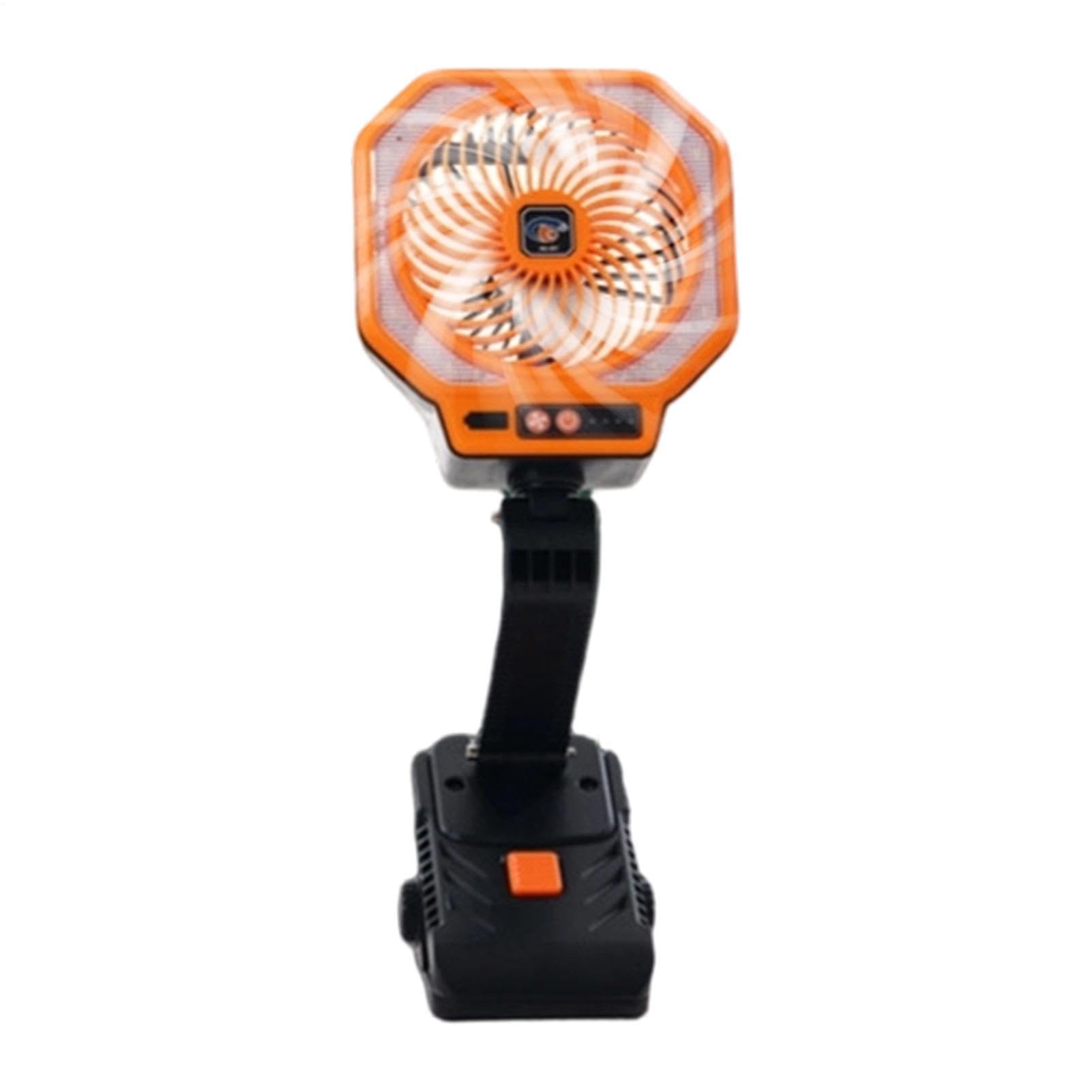 Ventilatore Portatile Da Campeggio Dispositivo Silenzioso A 3 Velocità Con | Con Clip E Lanterna LED, Batteria Ricaricabile, Ventola Da Campeggio Per Esterni Per Scrivania Blackout E