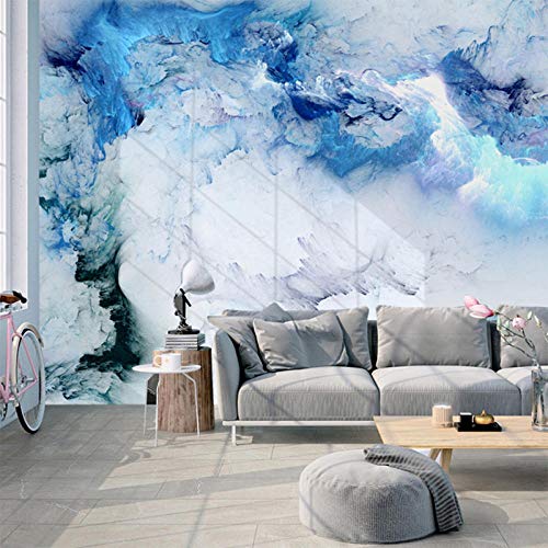Papier peint nuage bleu masque défauts muraux grand format étanche - 2