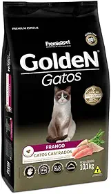 Premier Pet Ração Golden Para Gatos Adultos Castrados - 10 1Kg - Sabor Frango